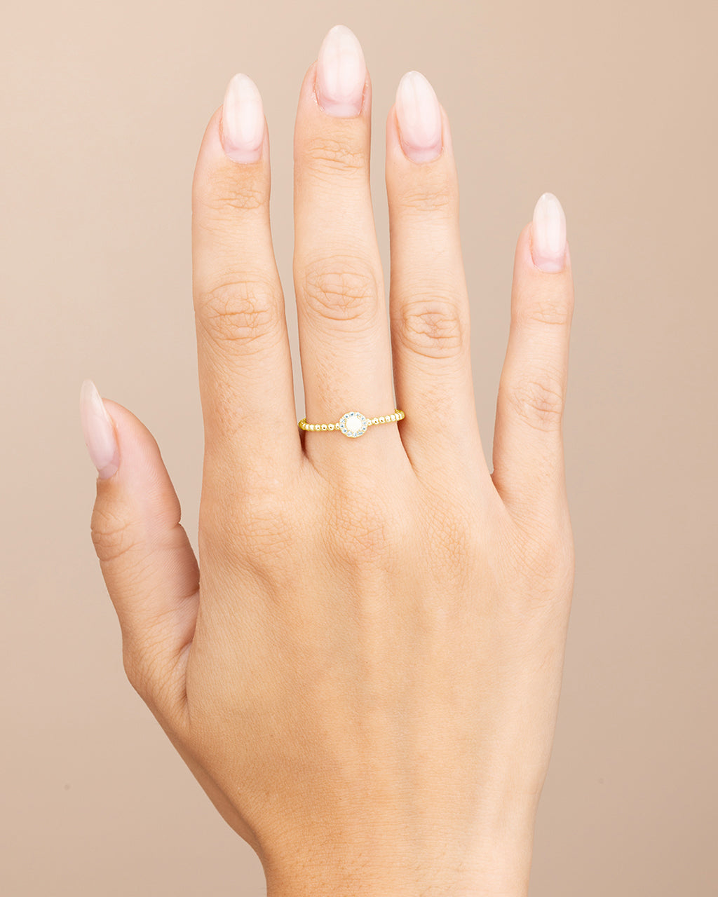 Sterling Silver Layla Opal Textured Ring