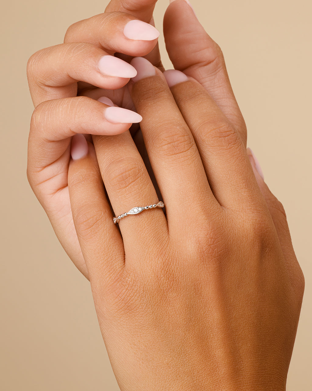 Sterling Silver Lydia CZ Bubble Ring