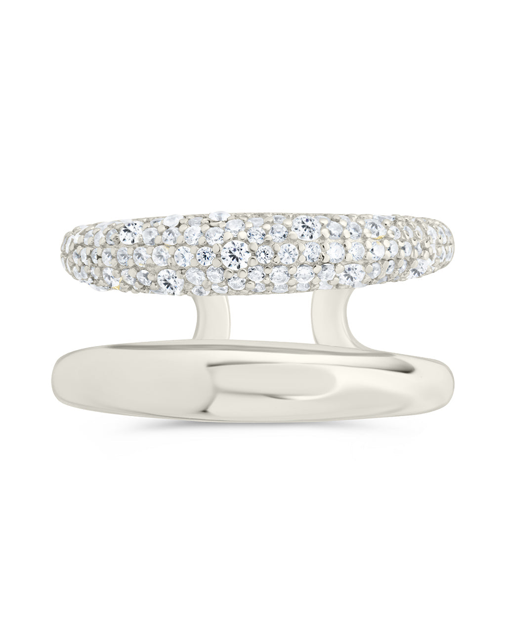 Sterling Silver Maisey CZ Studded Open Ring