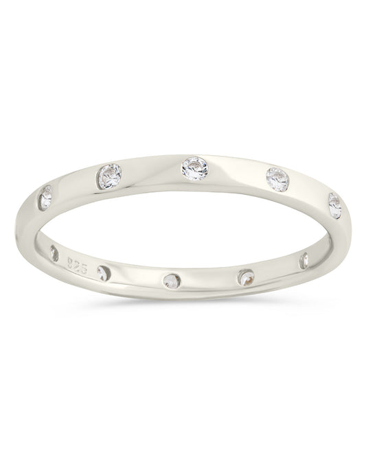 Sterling Silver Mindy CZ Studded Ring