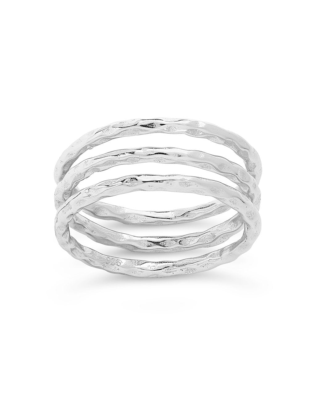 Textured Triple Band Ring Set