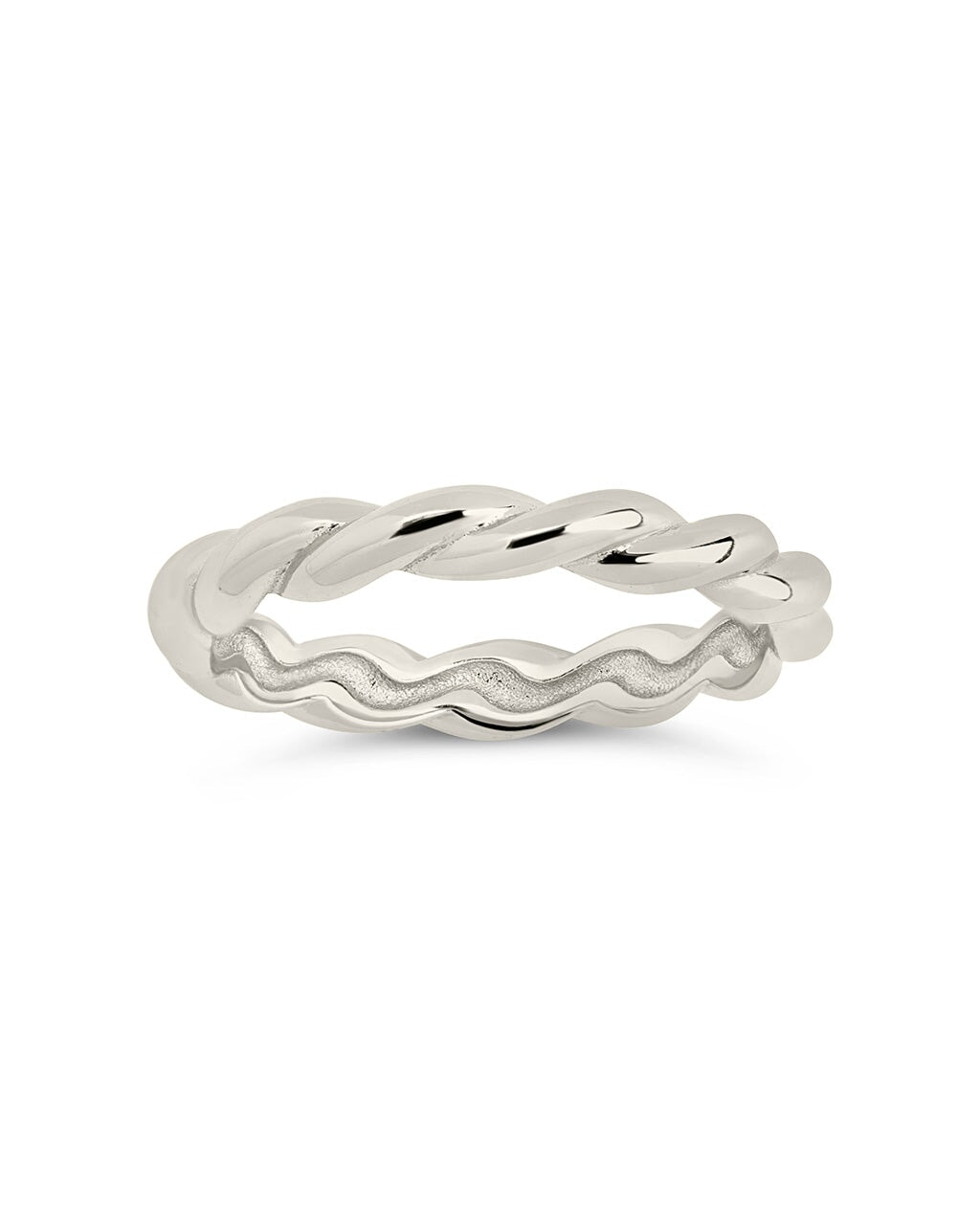 Sterling Silver Nixie Twist Band Ring