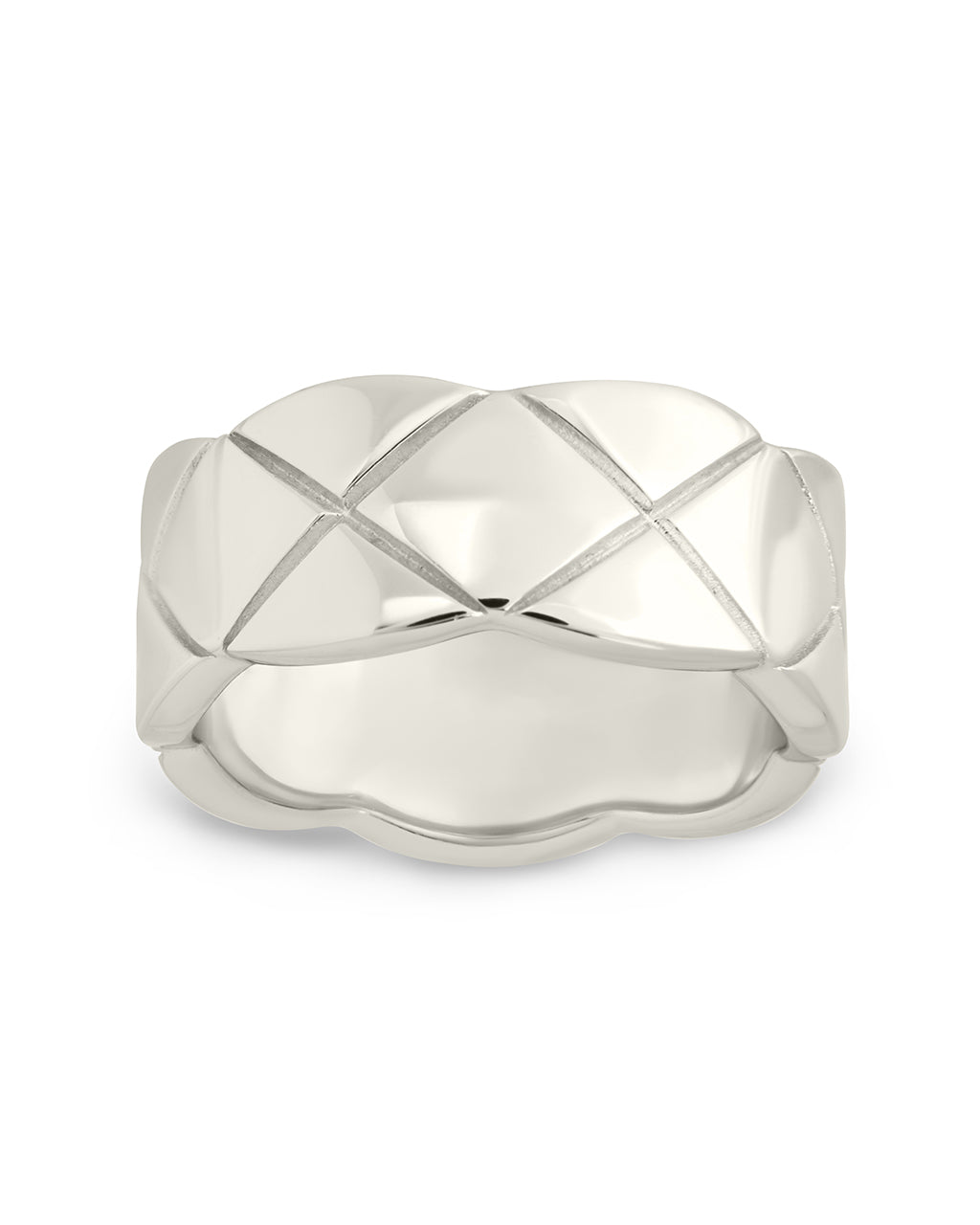 Sterling Silver Audrey Quilted Textured Ring