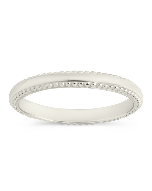 Sterling Silver Kayden Thin Textured Ring