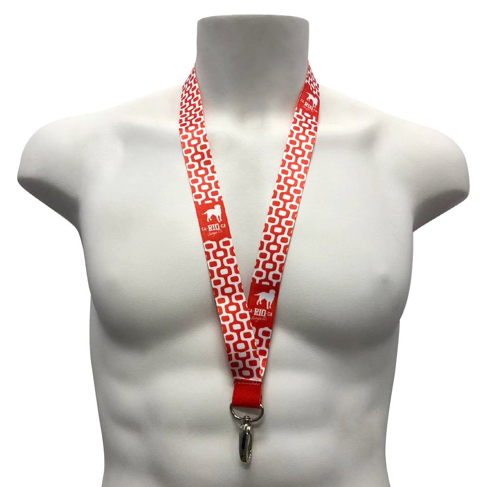 LOGOTIPO LANYARD Black, Blue, Red And White - Key Holder