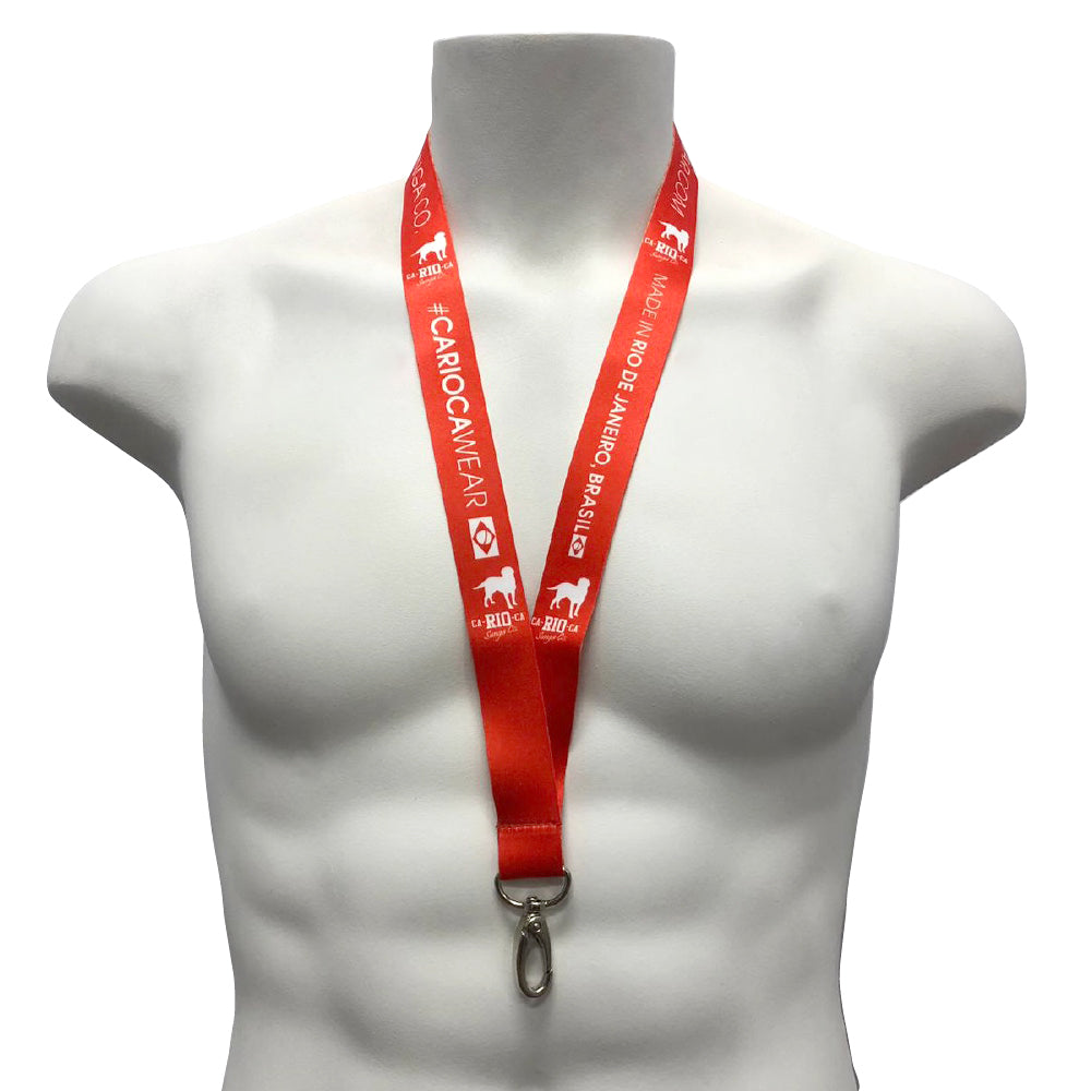 LOGOTIPO LANYARD Black, Blue, Red And White - Key Holder