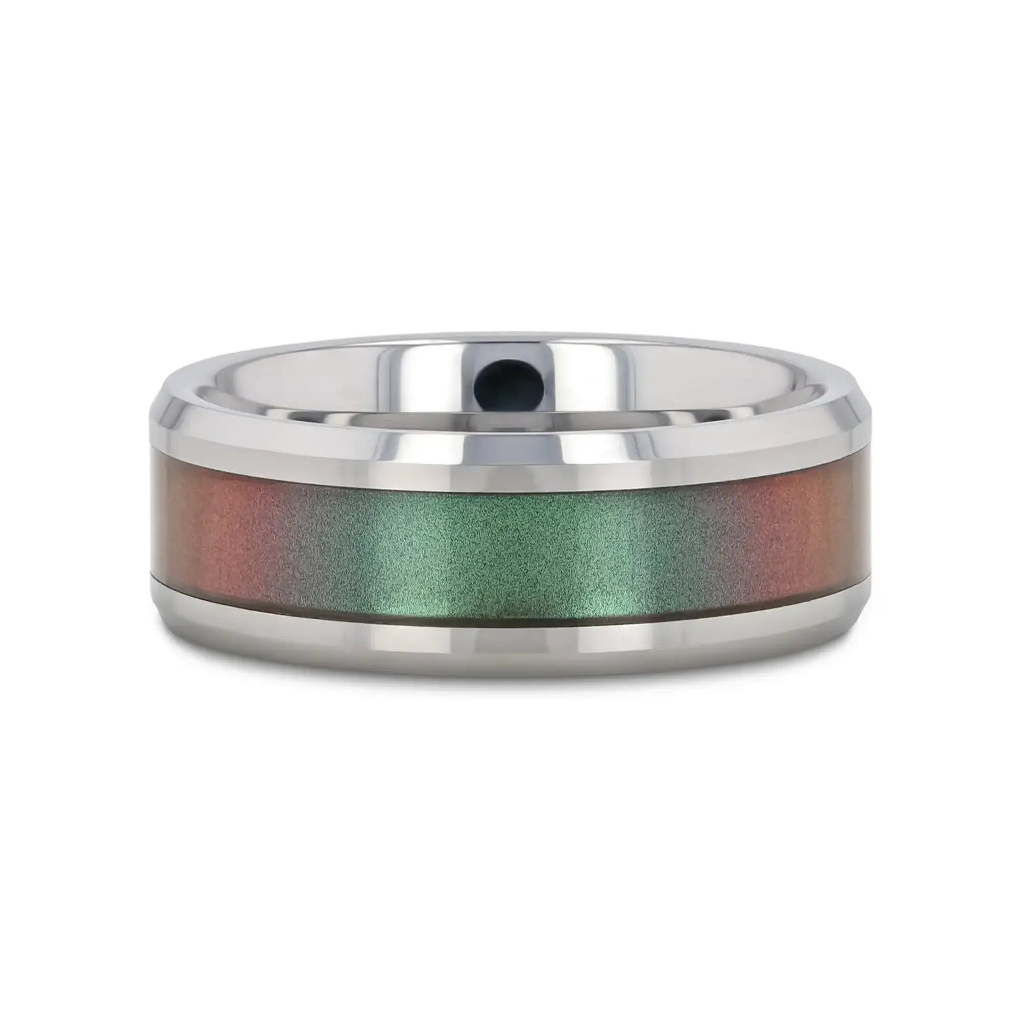 STINGRAY Tungsten Carbide Ring with Blue/Purple Color Changing Inlay - 4mm - 10mm