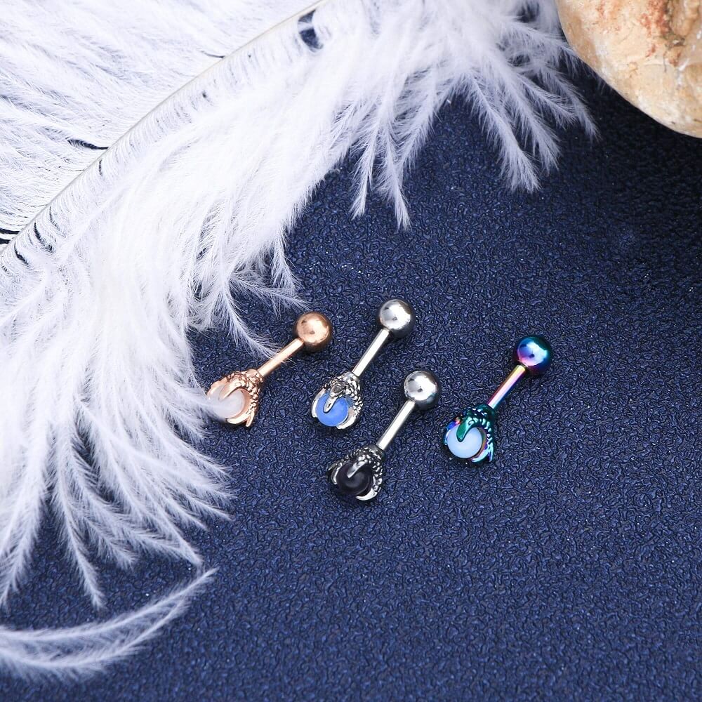 Opalite Dragon Claw Cartilage Earring