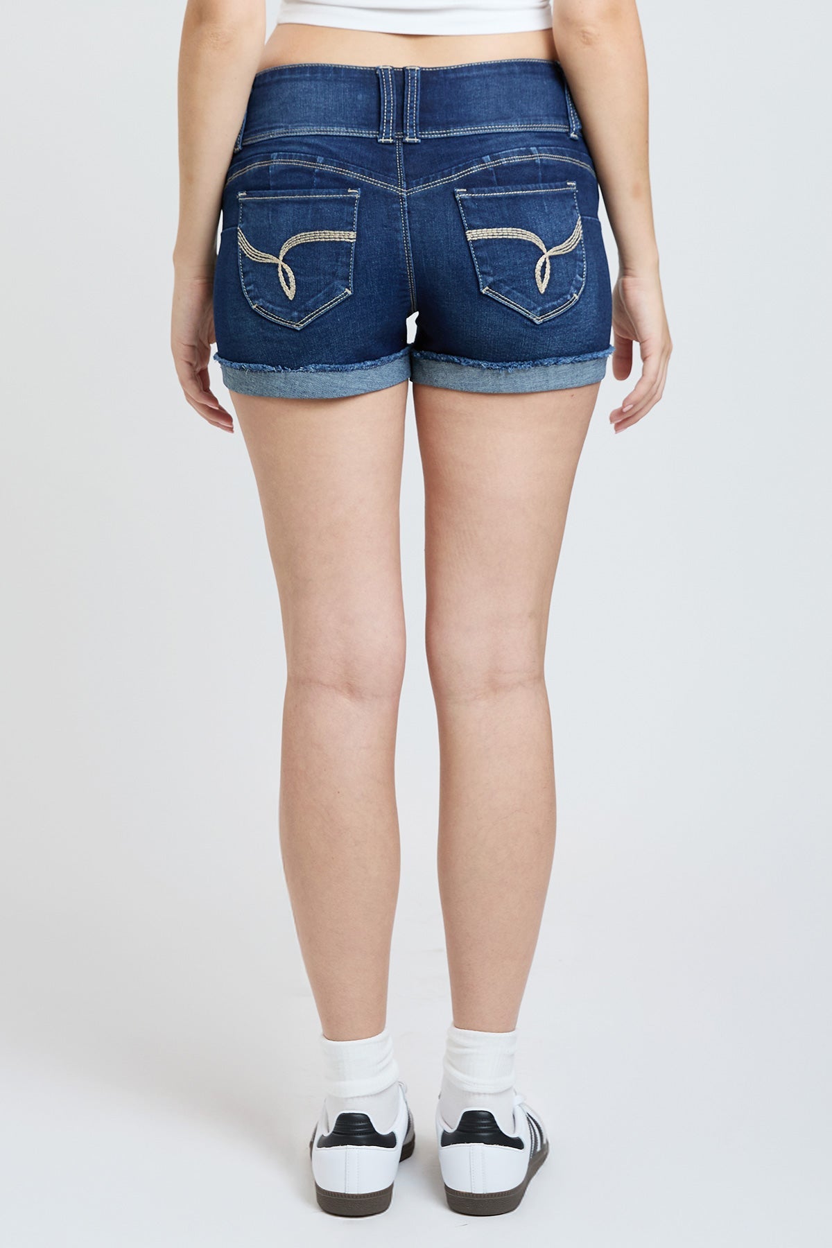 Women’s WannaBettaButt 3 Button Cuffed Denim Shorts