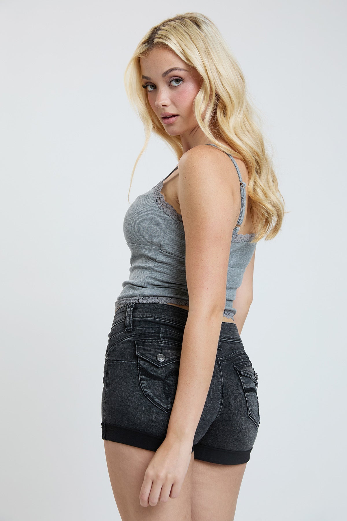 Women’s WannaBettaButt Cuffed Denim Shorts