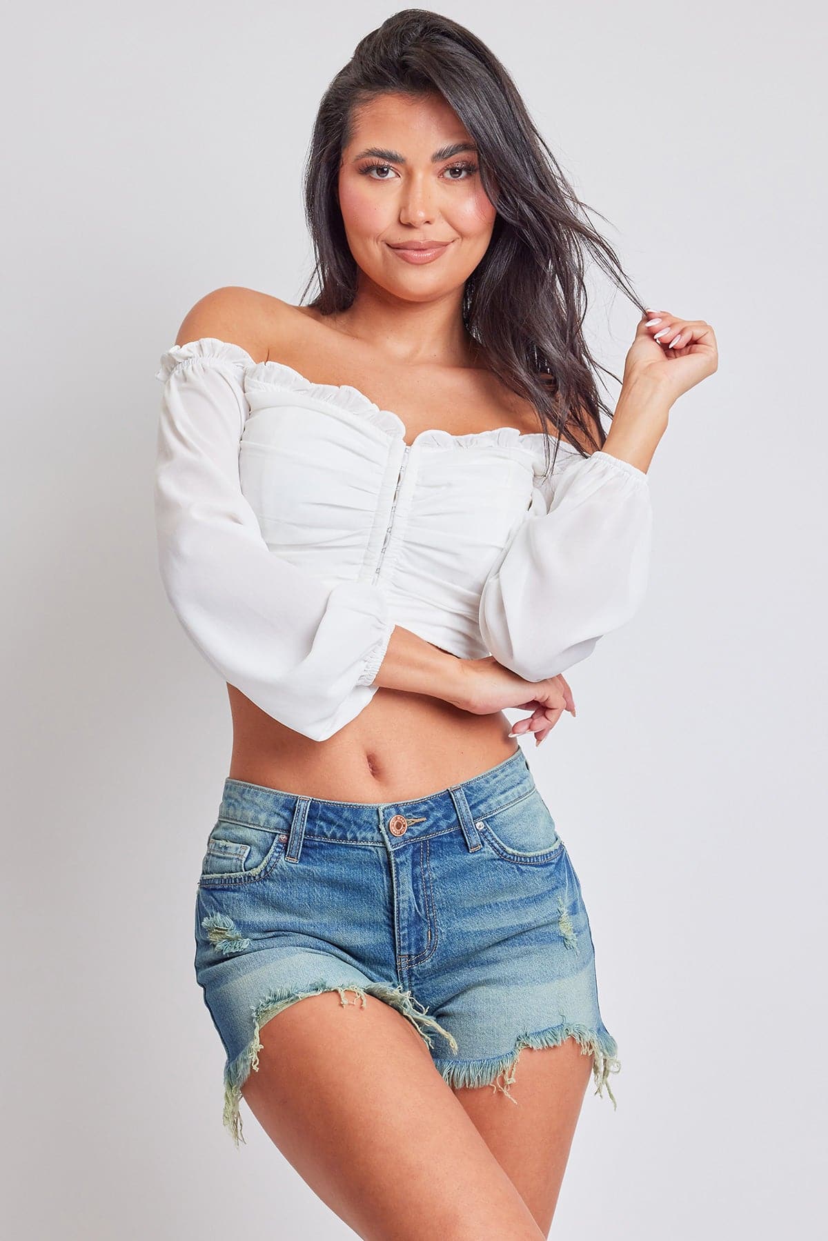 Women's Luxe Summer Fray Hem Shorts