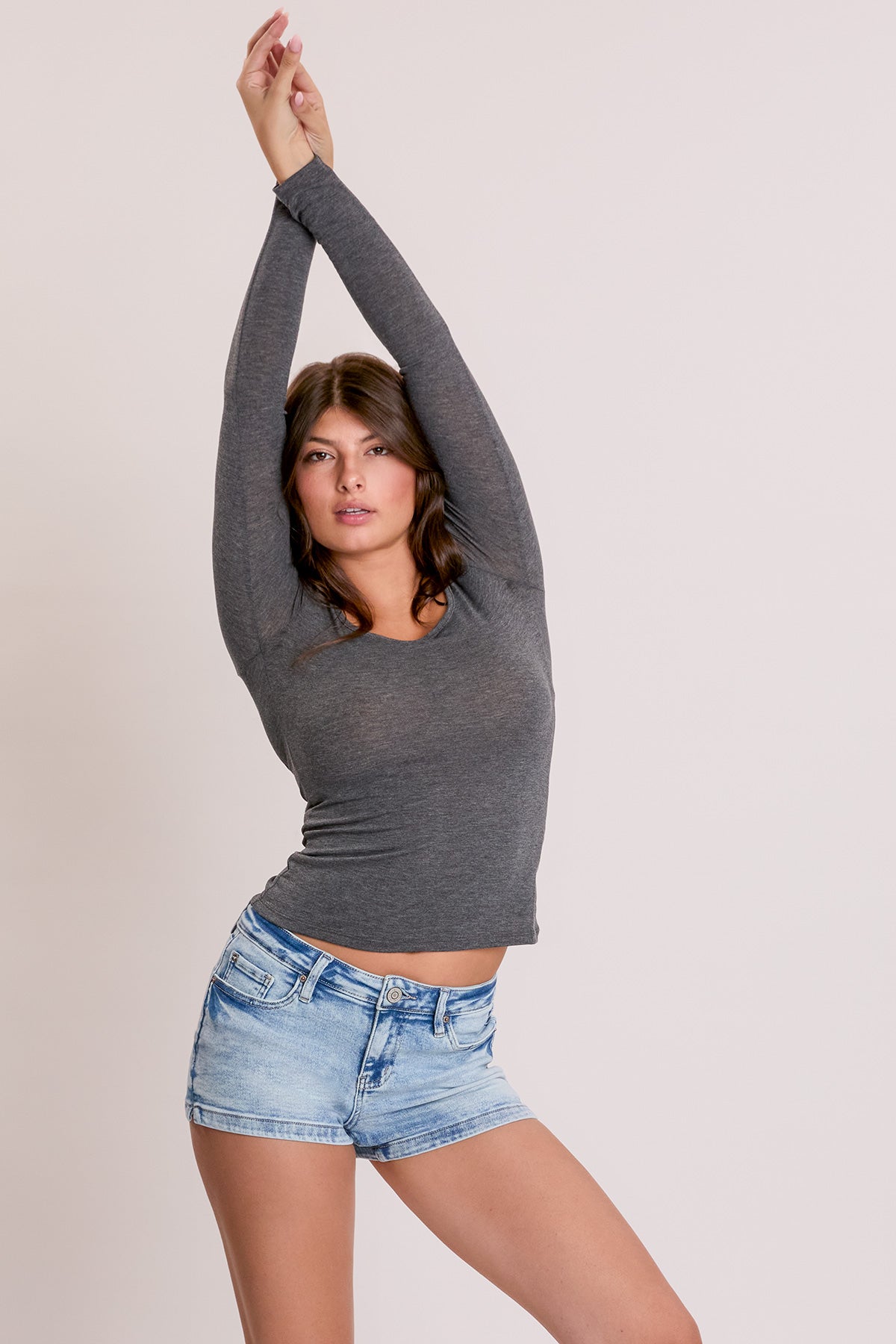 Women's Luxe Low Rise Heart Shape Pocket Shorts