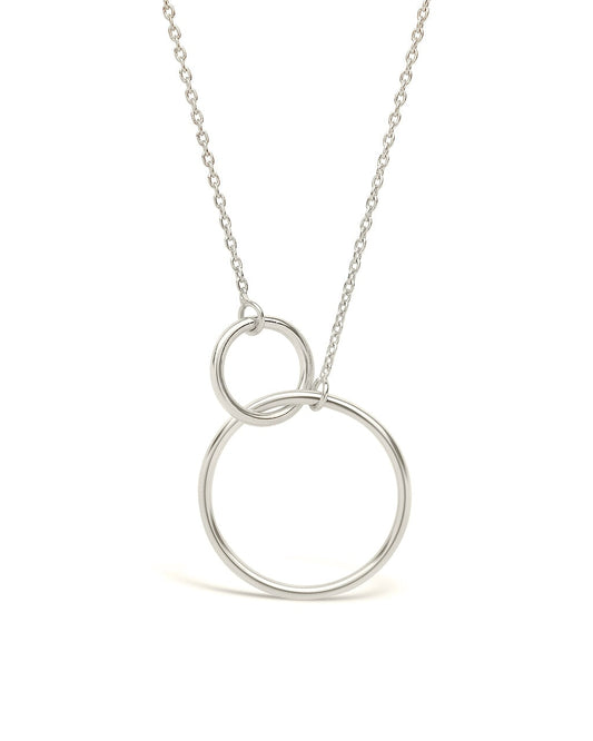 Sterling Silver Interlocking Open Circle Pendant