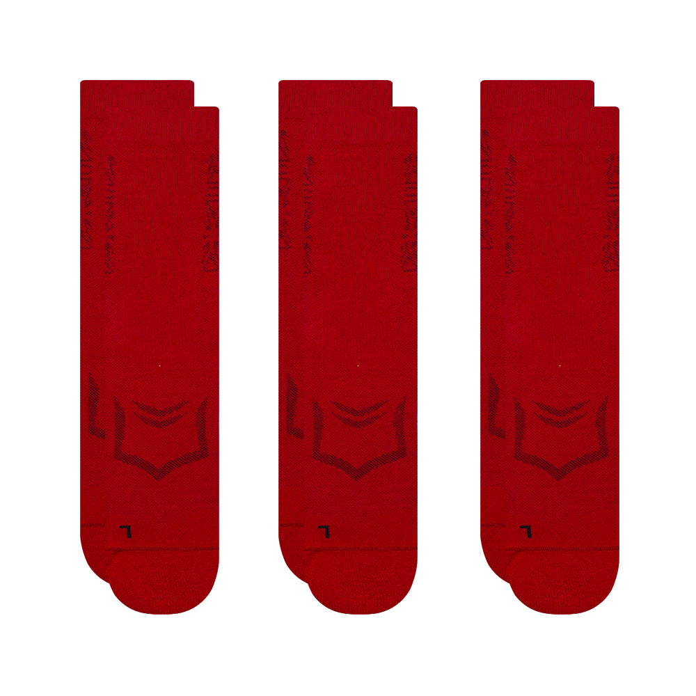 Active lifestyle socks 3‑pack with cushioned soles and compression support for training and everyday wear