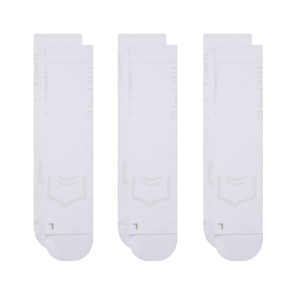 Active lifestyle socks 3‑pack with cushioned soles and compression support for training and everyday wear