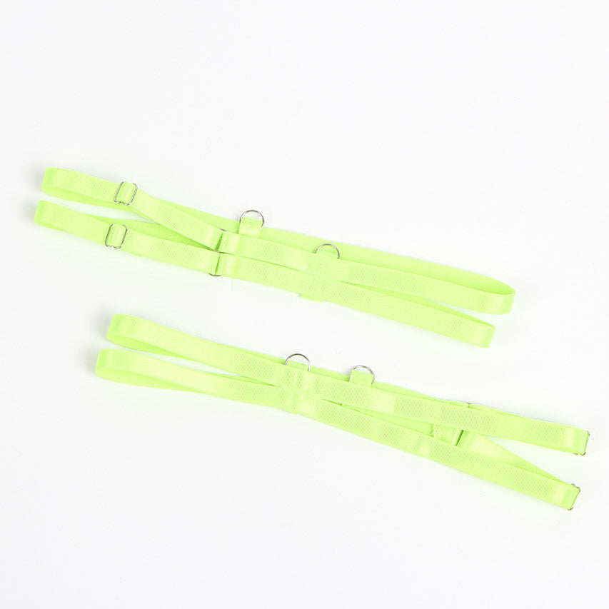 Neon Lace Bra and Garter Set