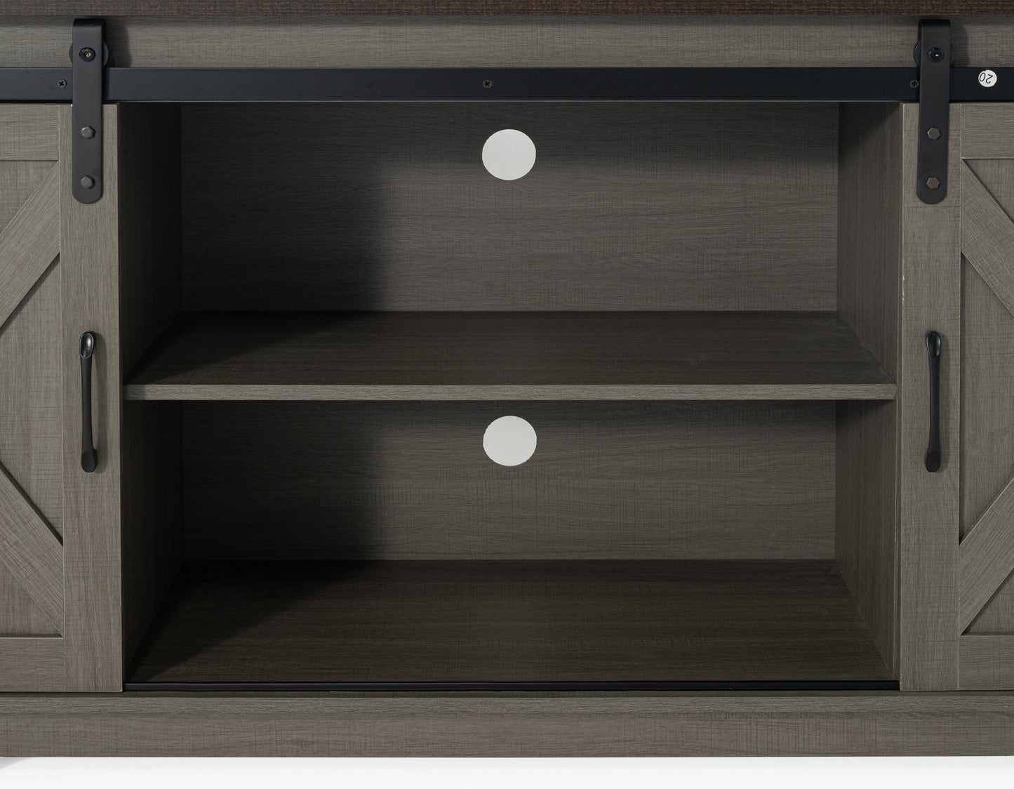 Eira Farmhouse 56-inch TV Stand with Storage Cabinet and Cable Holes, Entertainment Center Console for Living Room, Bedroom