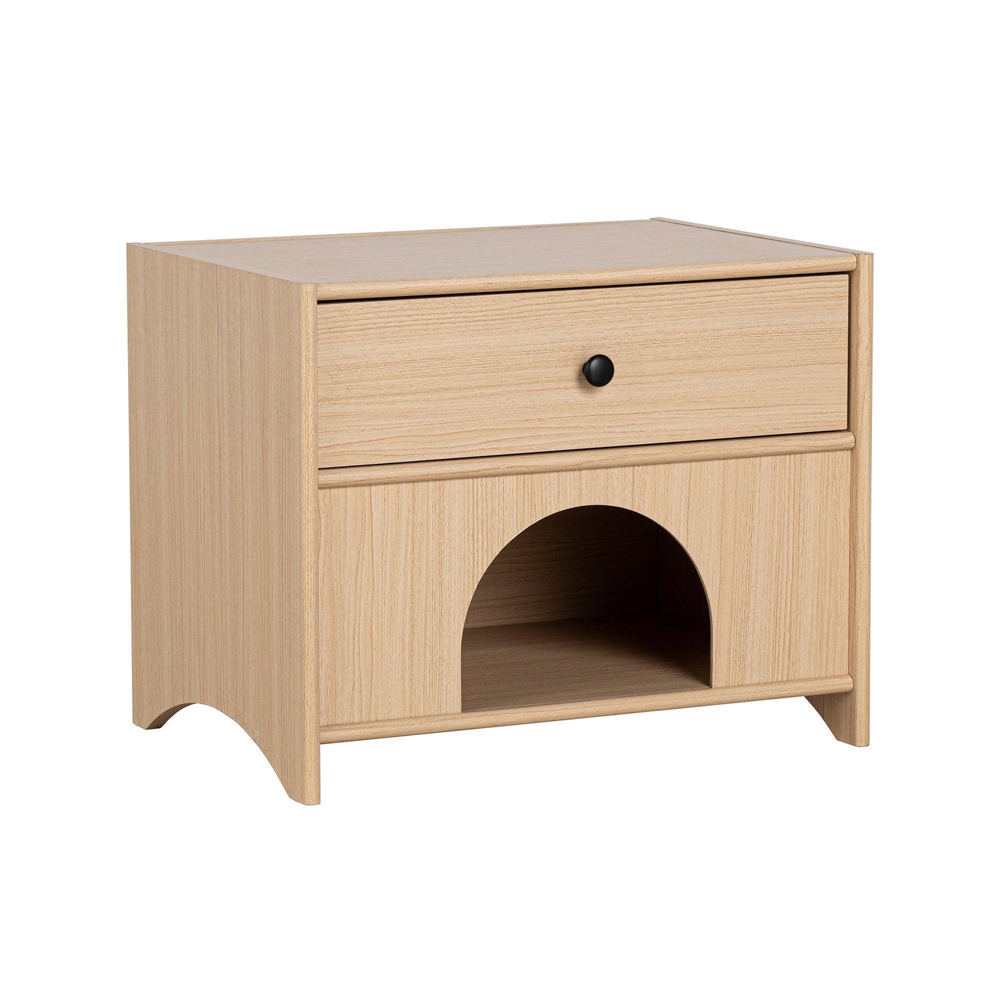 Travis Modern Natural 22-inch Side Table with Pet-Friendly Nook