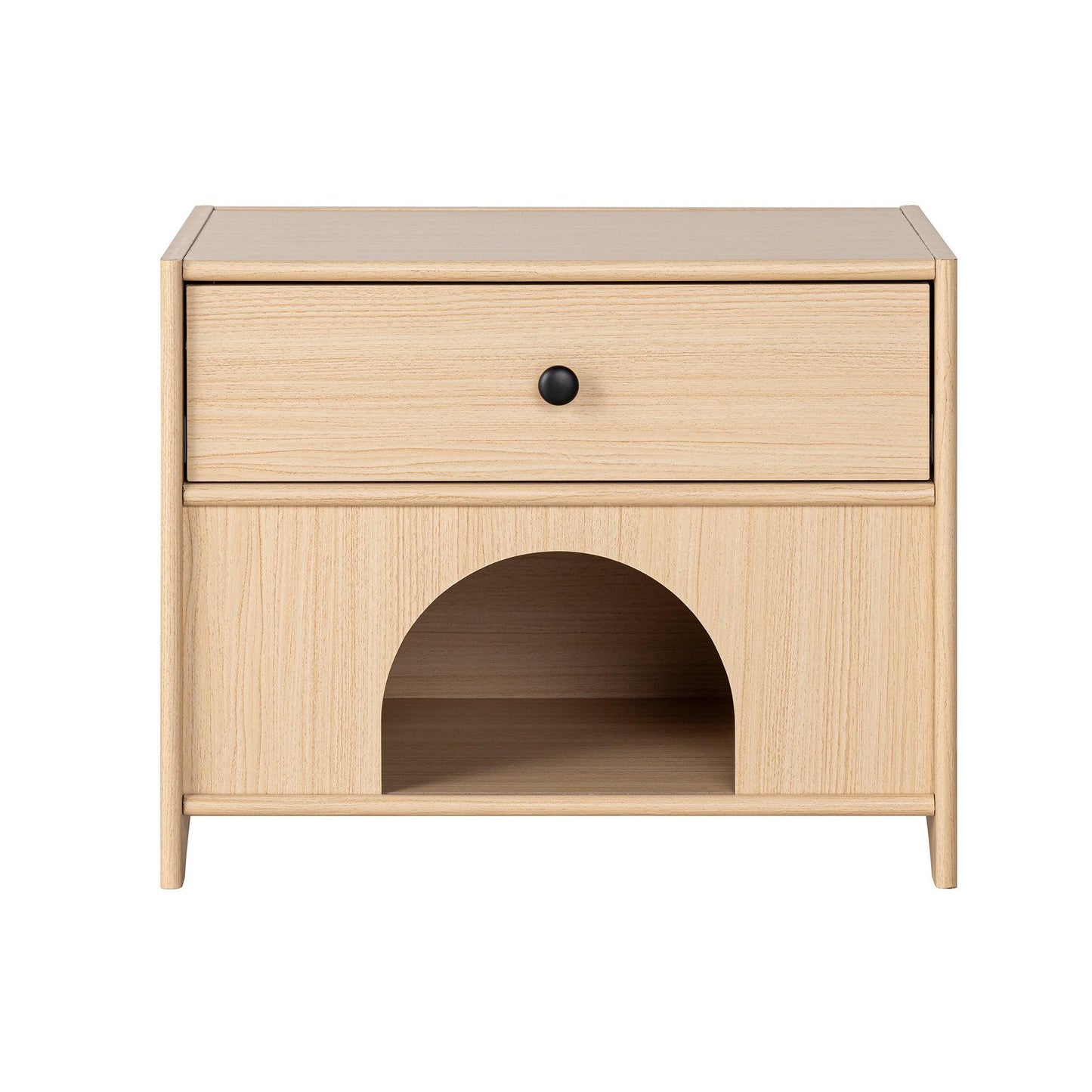 Travis Modern Natural 22-inch Side Table with Pet-Friendly Nook