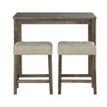 1 Traditional Breakfast Dining Table Set with 2 Stools for Apartment