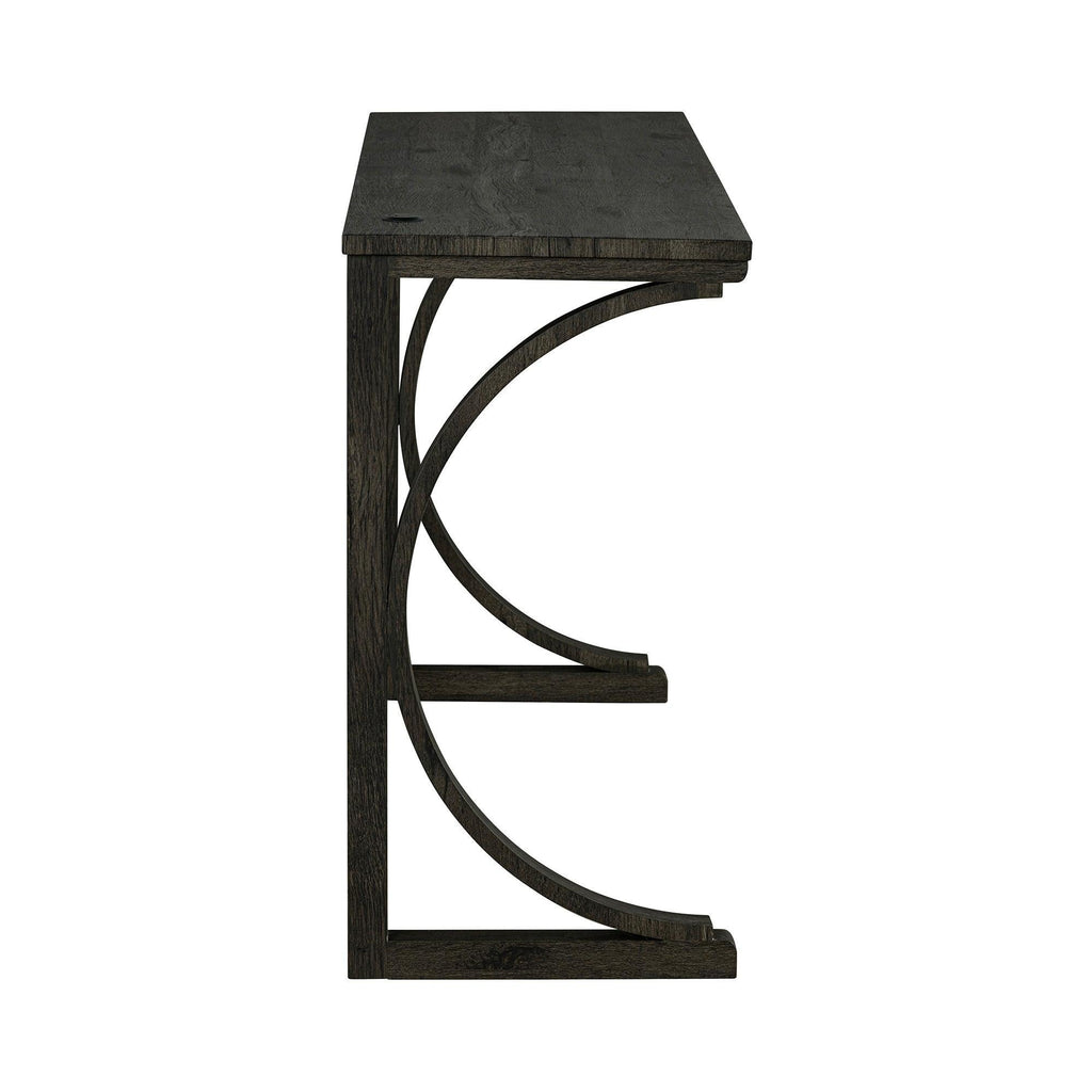 59" Rustic Dining&Bar Table Set with 3 Stools for Apartment, USB-A & USB-C Charging Ports