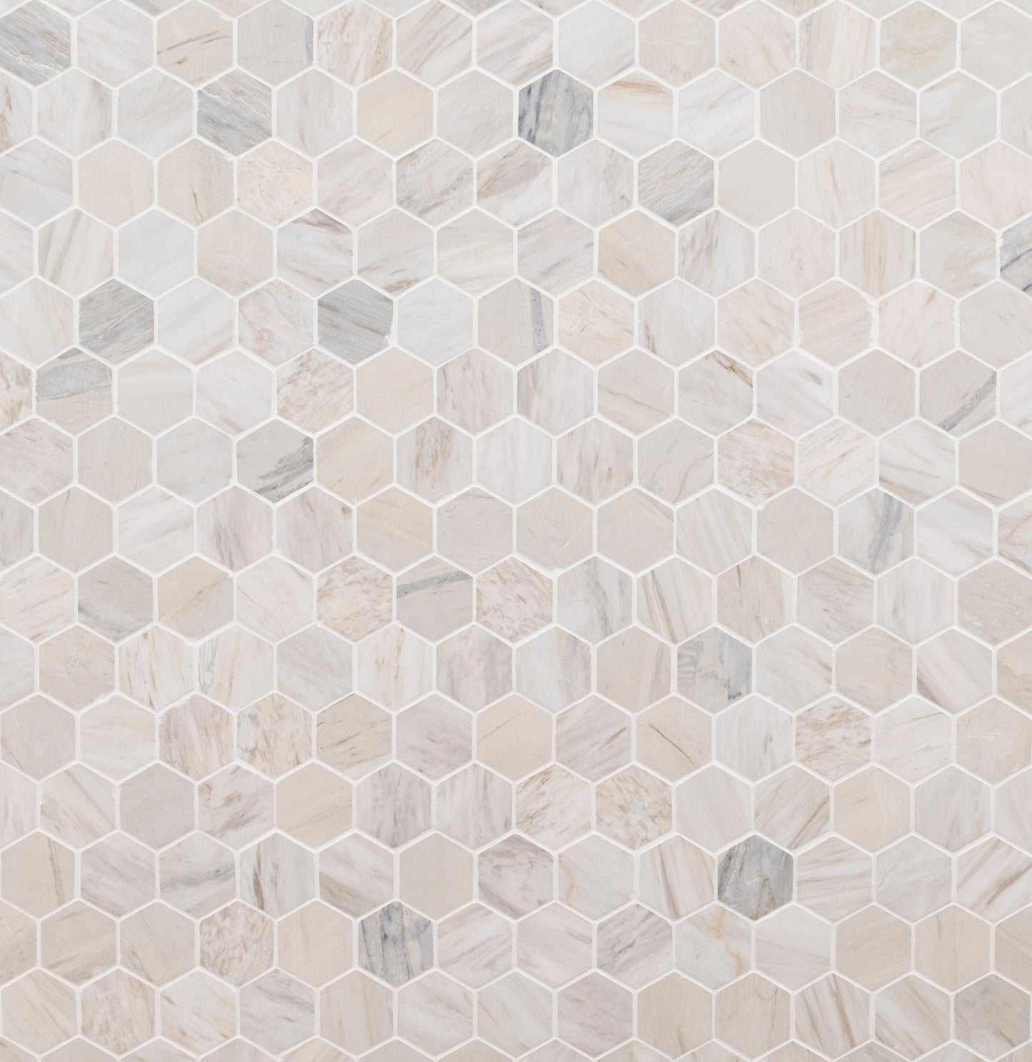 Angora Hexagon 11.75"x12" Polished Mosaic Marble Floor And Wall Tile - MSI Collection