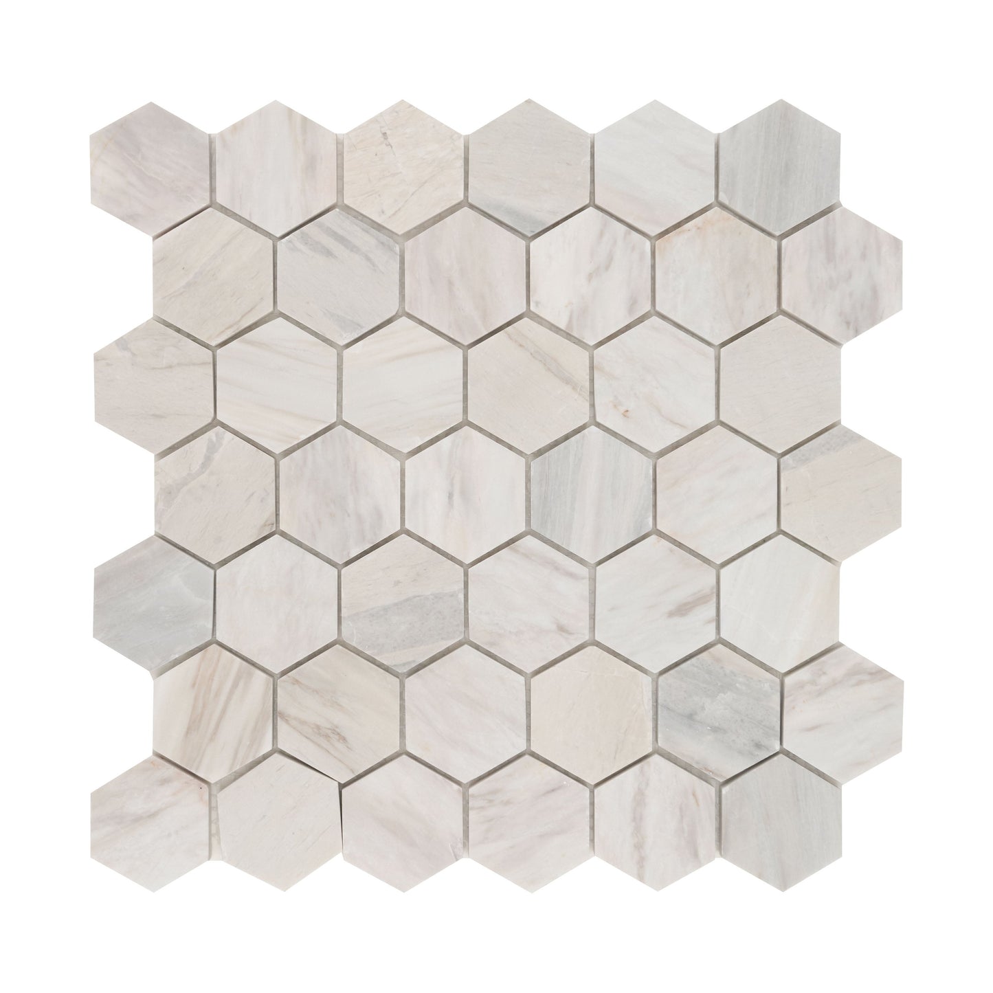 Angora Hexagon 11.75"x12" Polished Mosaic Marble Floor And Wall Tile - MSI Collection