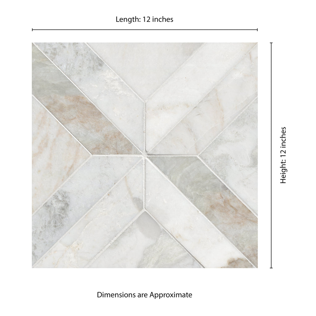 Arabescato Venato White 12"x12" Honed Mosaic Marble Floor And Wall Tile - MSI Collection