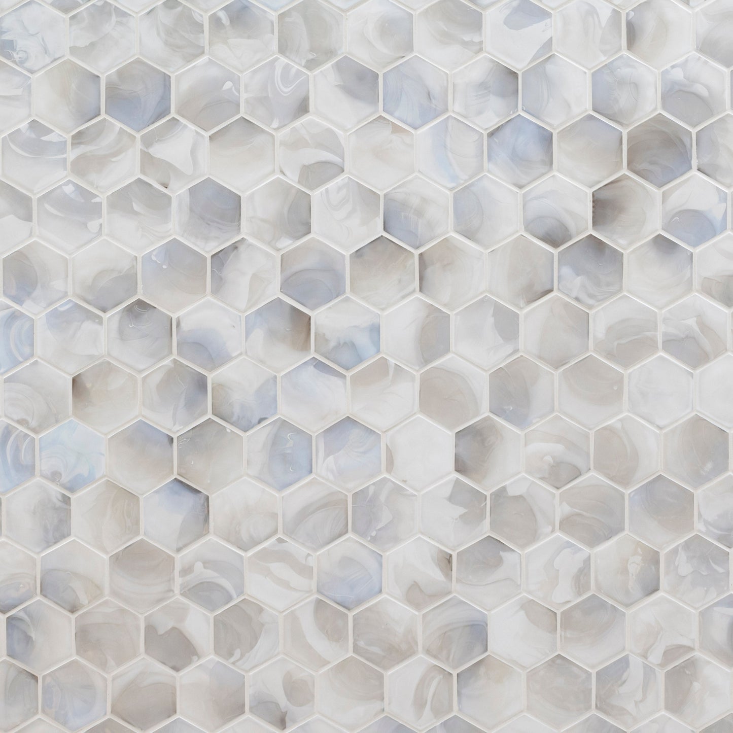 Akoya Pearl 10.95"x12.6" Hexagon Glass Mosaic Tile - MSI Collection