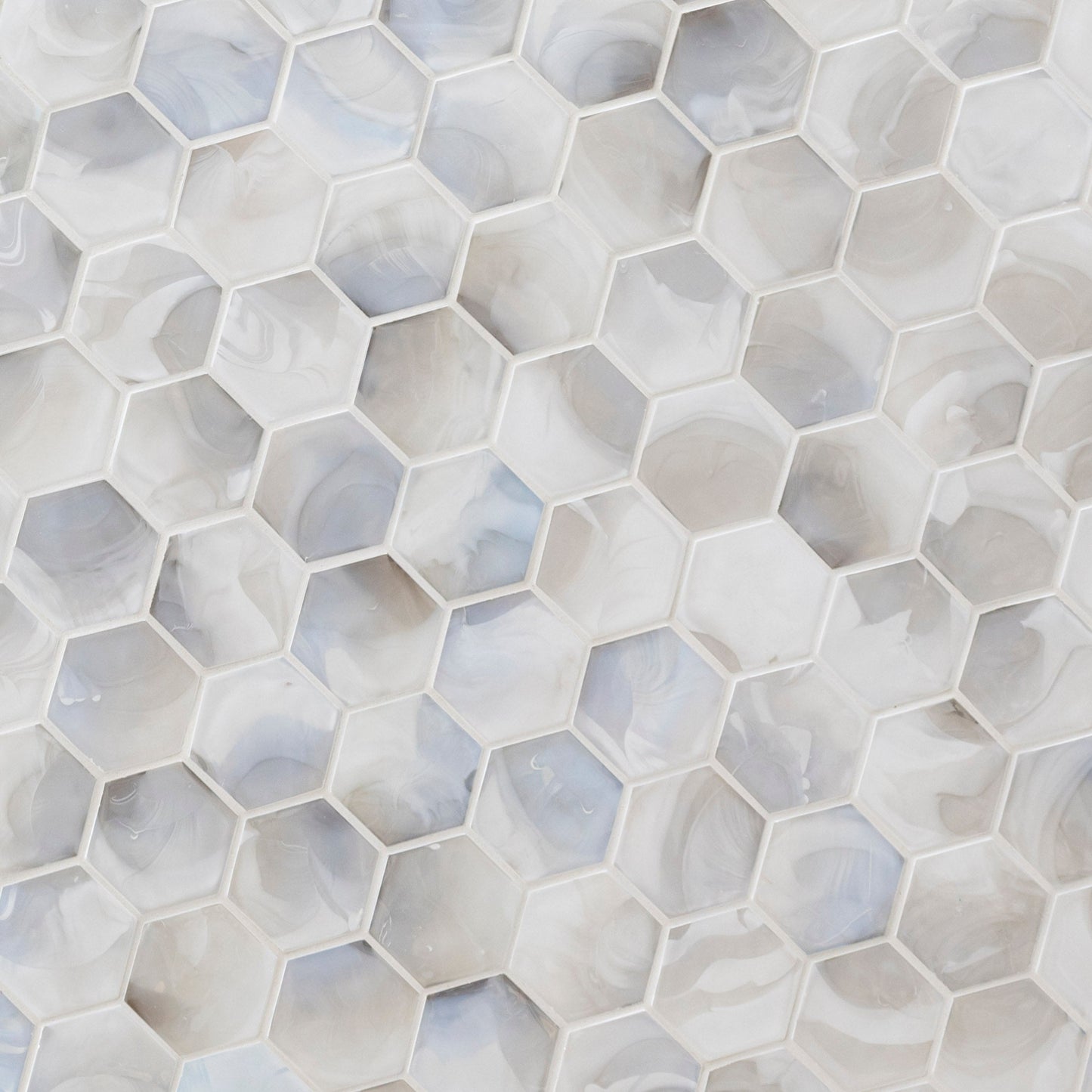 Akoya Pearl 10.95"x12.6" Hexagon Glass Mosaic Tile - MSI Collection