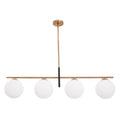 Spark Modern Gold Linear 4 Light Chandelier