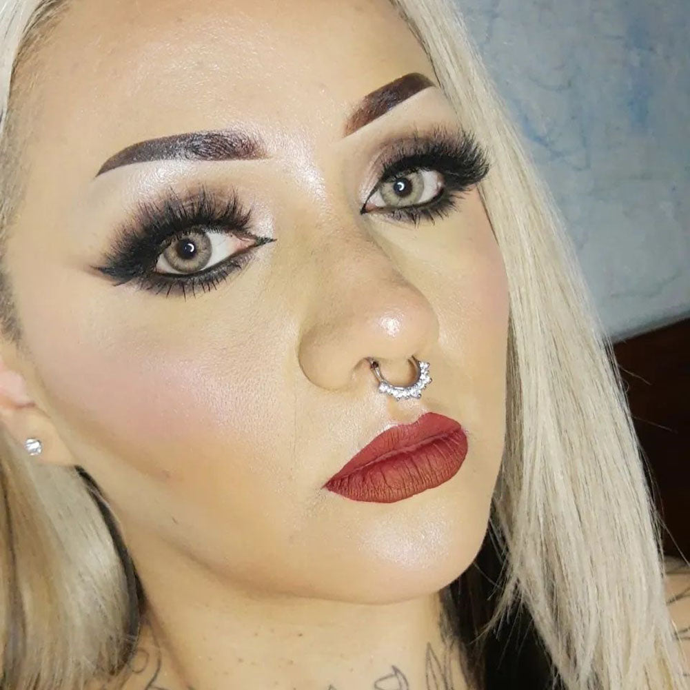 Cluster CZ Clicker Daith Septum Ring