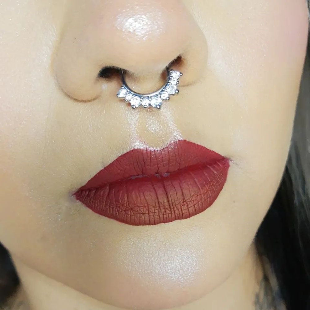 Cluster CZ Clicker Daith Septum Ring