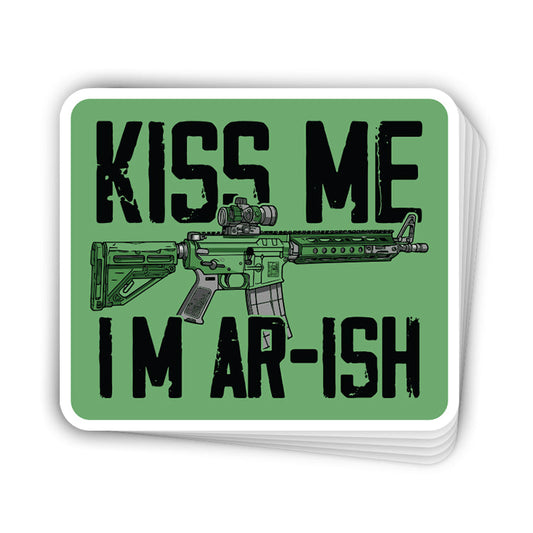 Kiss Me I'm AR-ish Decal
