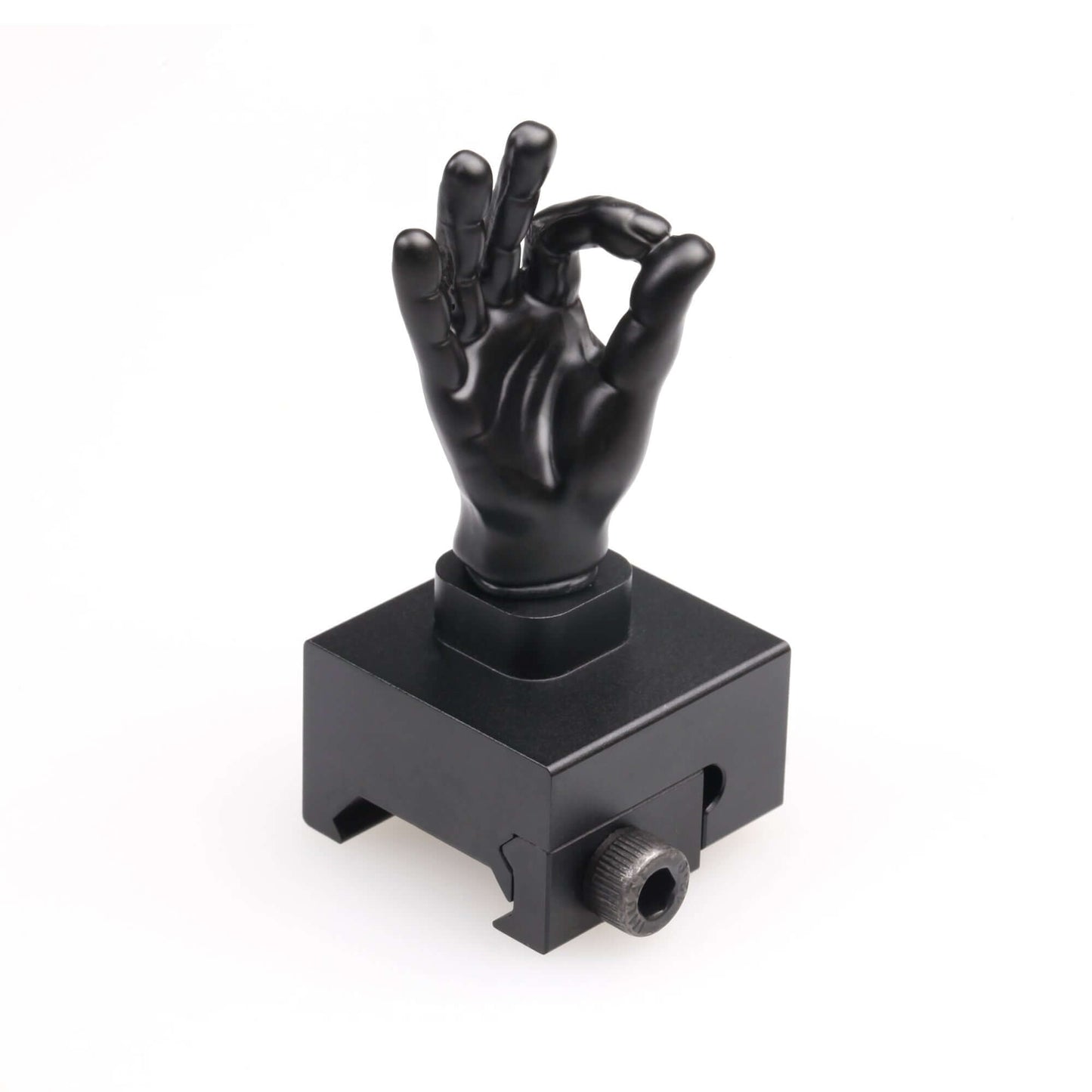 Black Color Novelty Finger Iron Sight Set - Straight (Middle Finger & OK Hand)