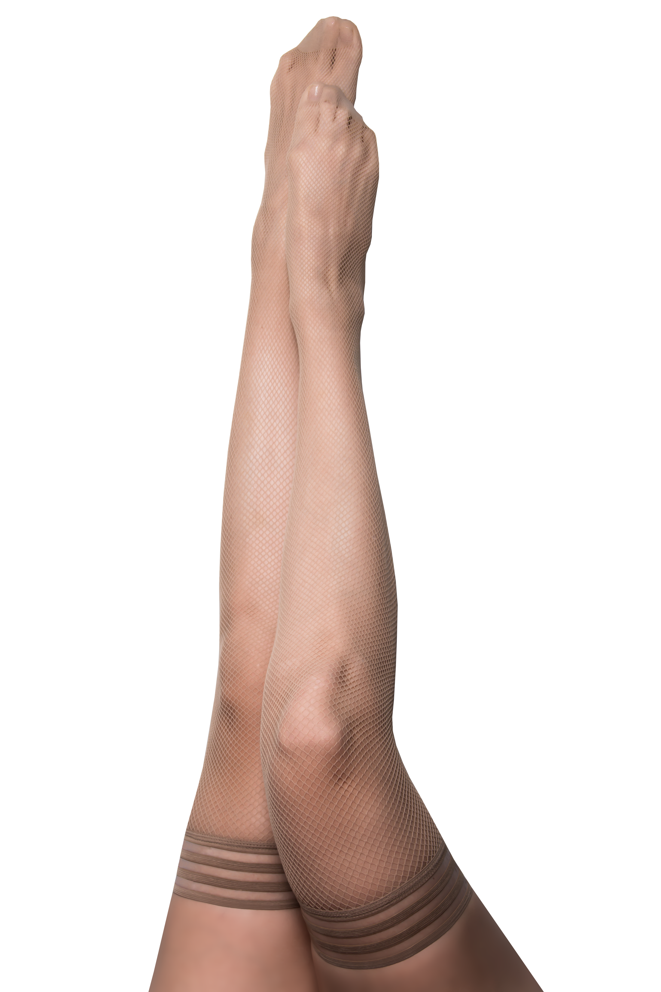 Samantha: Barely There Fishnet Thigh Highs. Petite to Plus Size