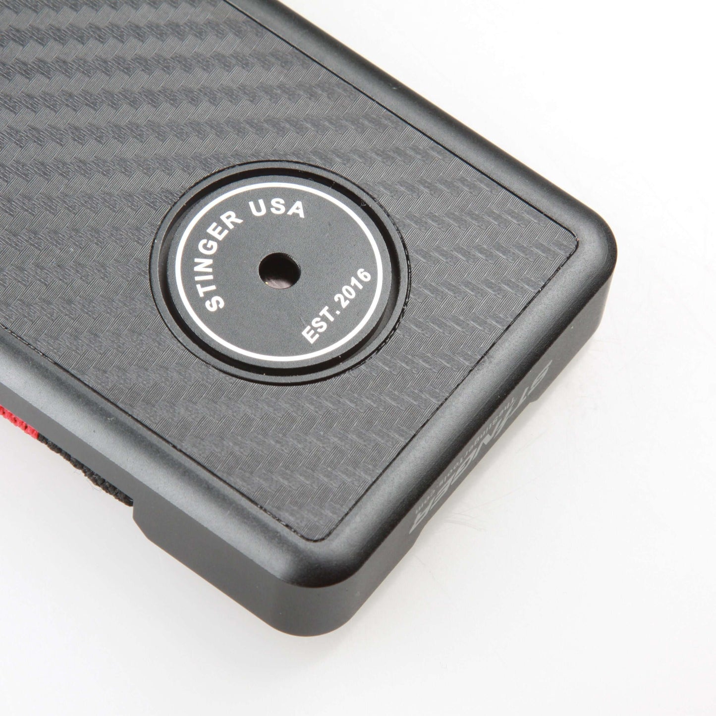 Stinger Minimalist Wallet, Card Holder, Safety Wallet with Personal Alarm, Multi-functional Tool, and Magnifier (Black Carbon Fiber)