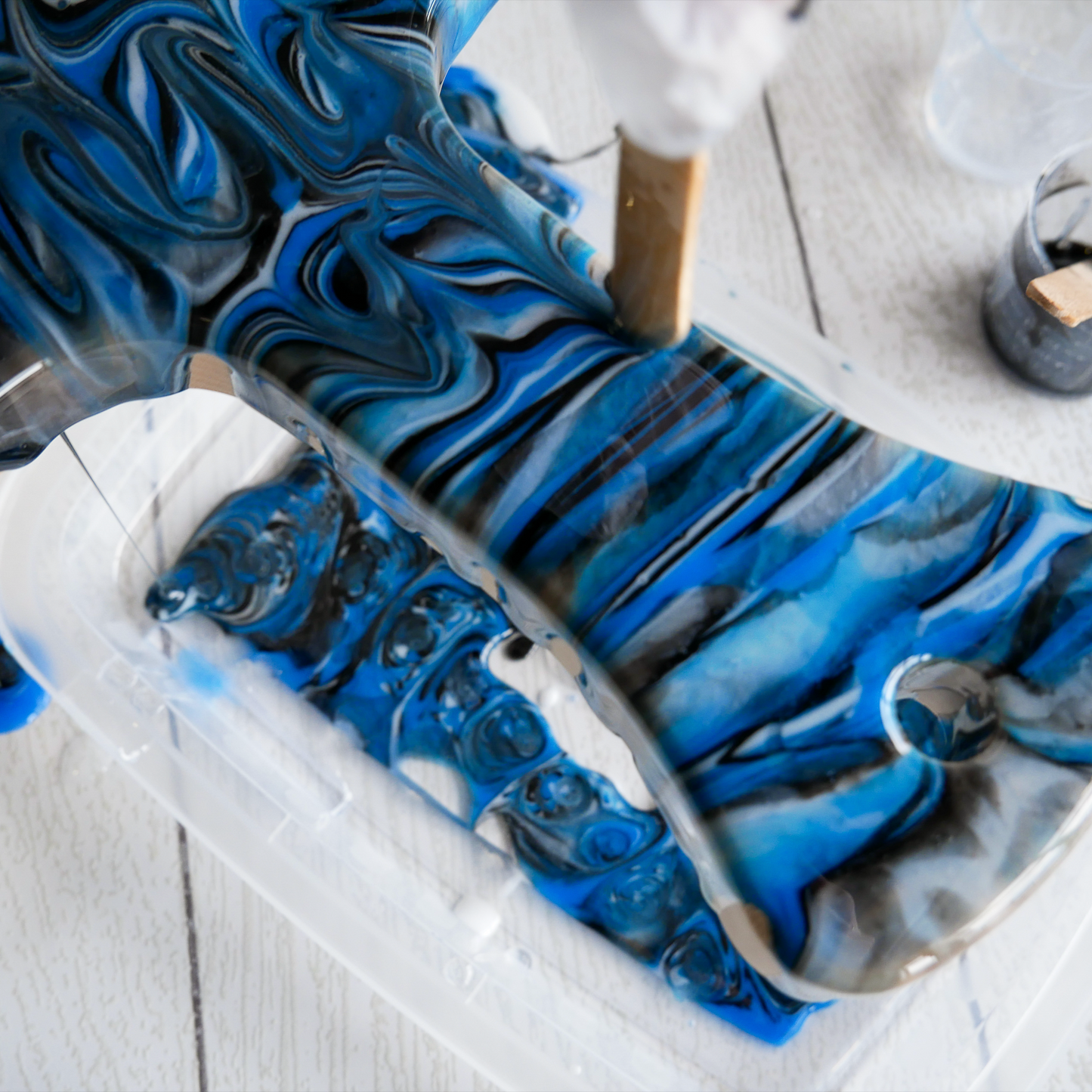 Marbled Resin Wood Board