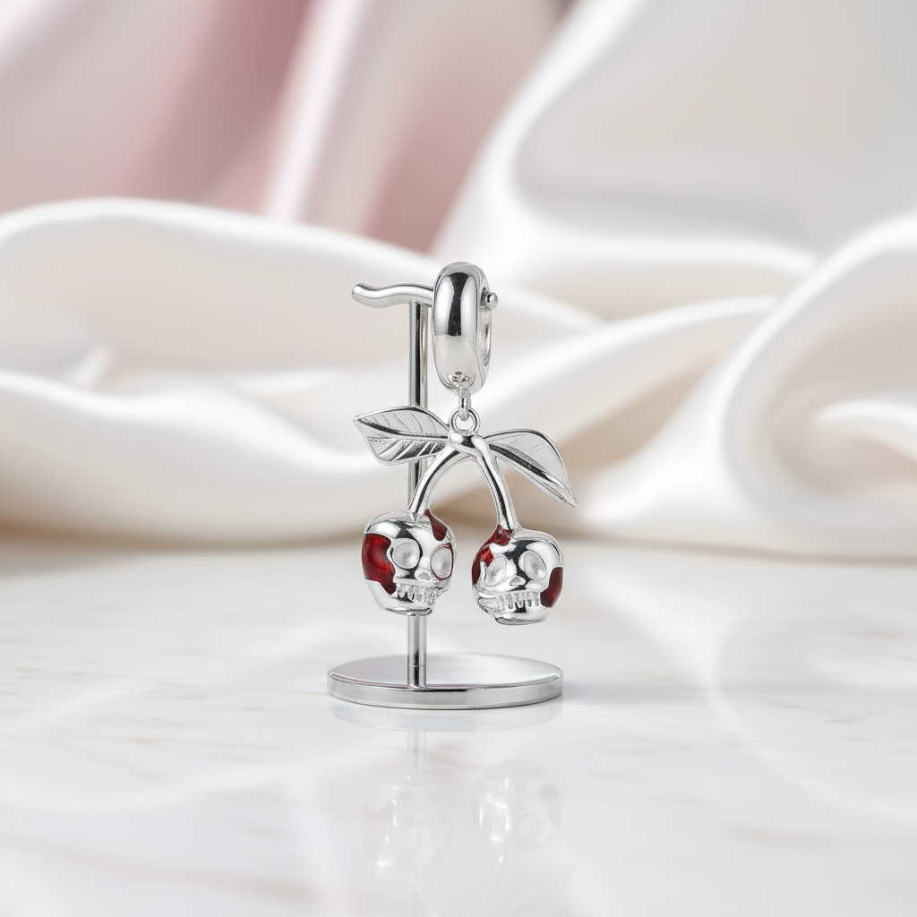 Cherry Skull Gothic Charm