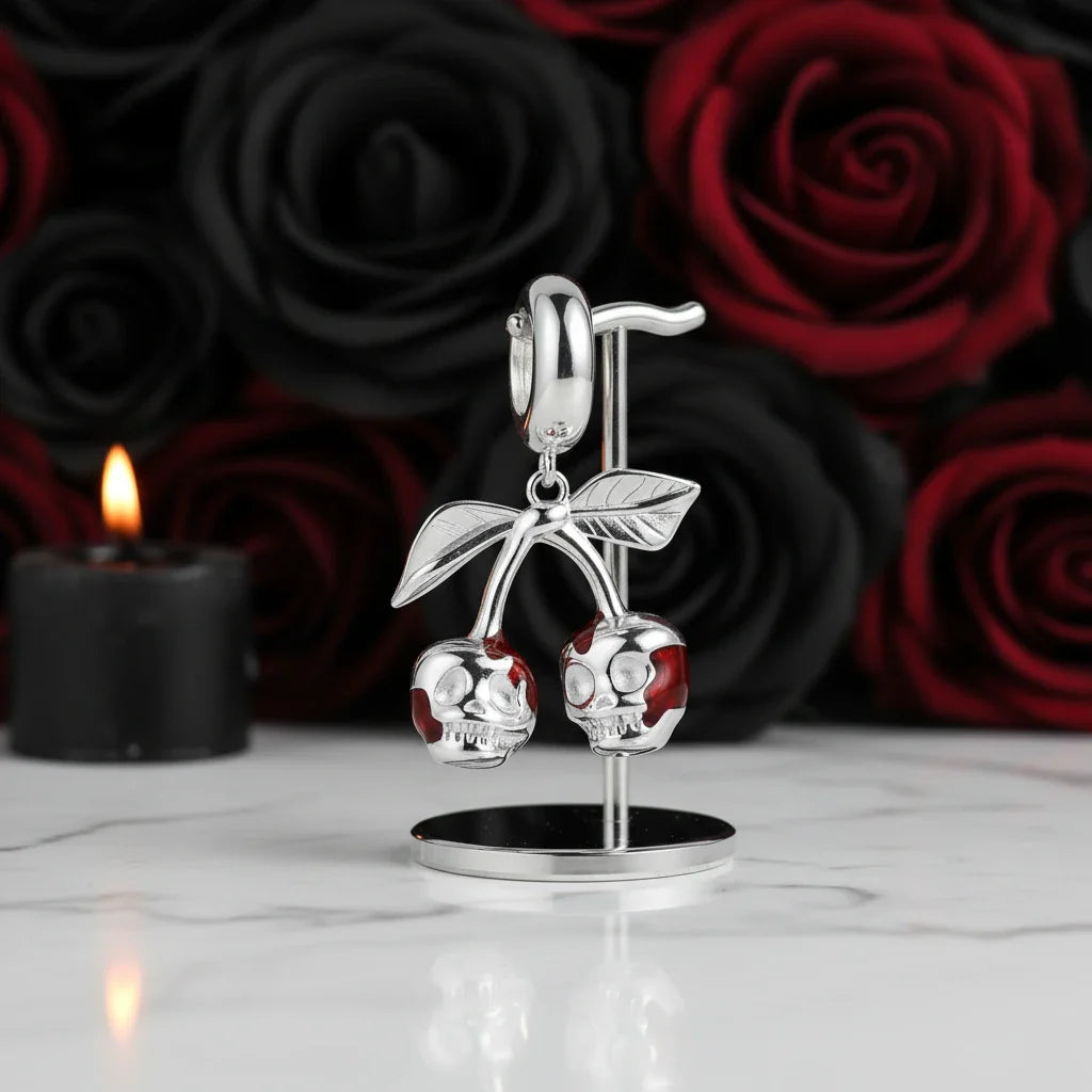 Cherry Skull Gothic Charm