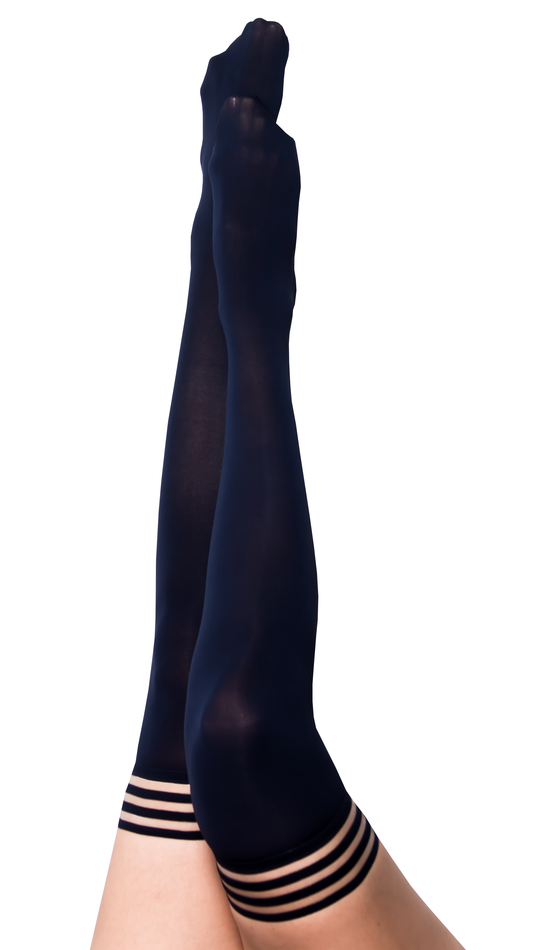 Selma: Navy, An Understated Elegance. Petite to Plus Size Thigh Highs