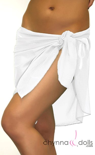Short Mesh Sarong in White