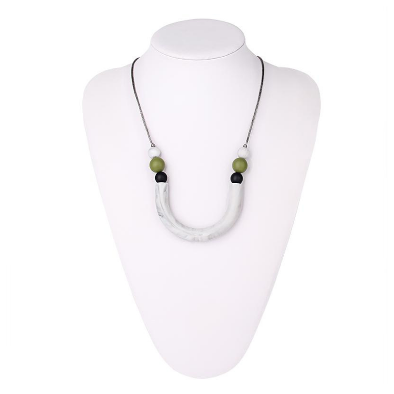 Silicone U Tube Style Teething Necklace