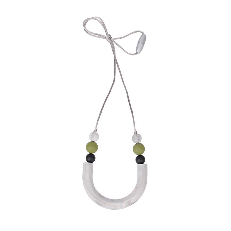 Silicone U Tube Style Teething Necklace