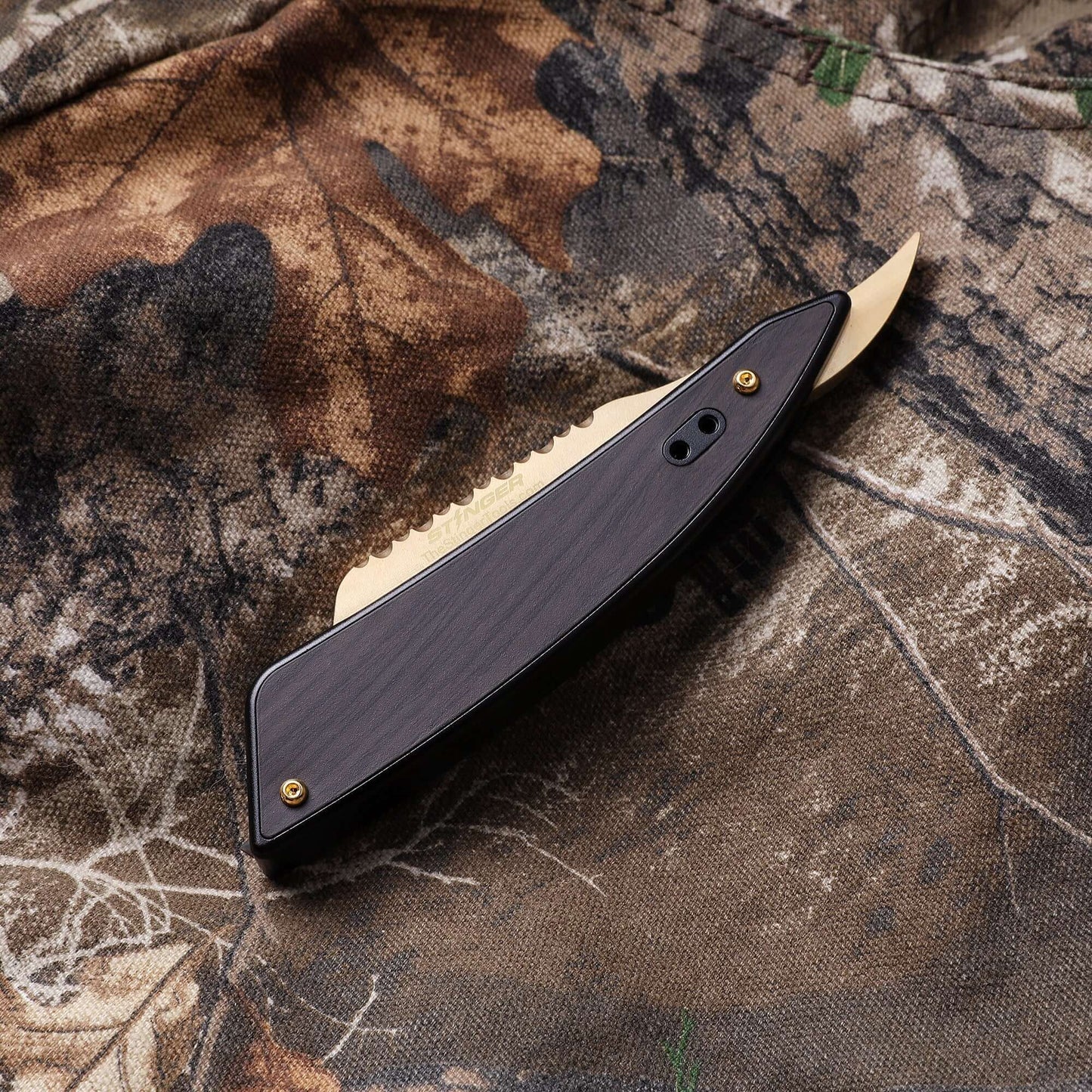 Stinger Brass Edition Vintage Straight Razor Style Utility Blade (Limited Edition)