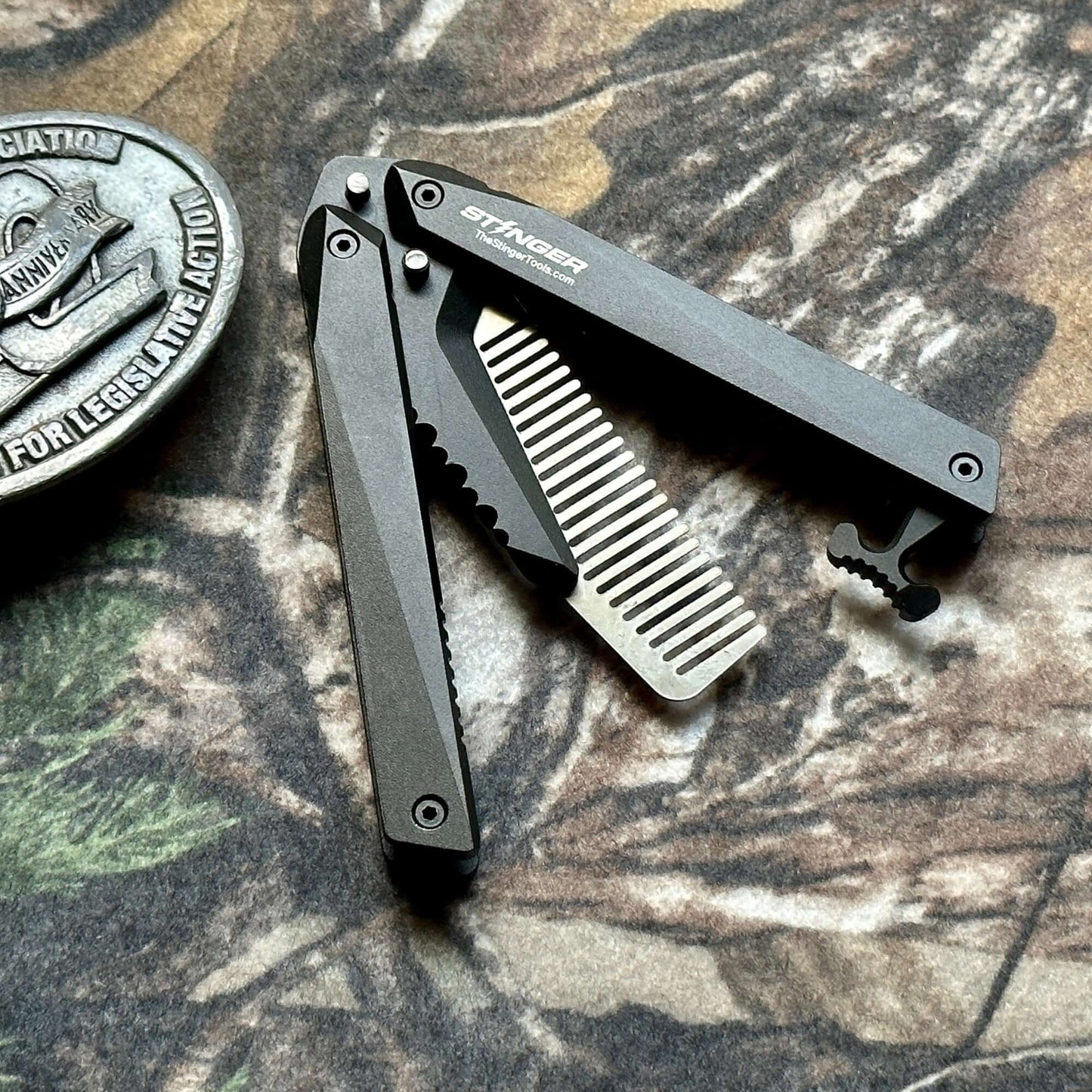 Comb: Stinger Butterfly Comb, Hair Comb, Beard Comb, Grooming Comb, EDC