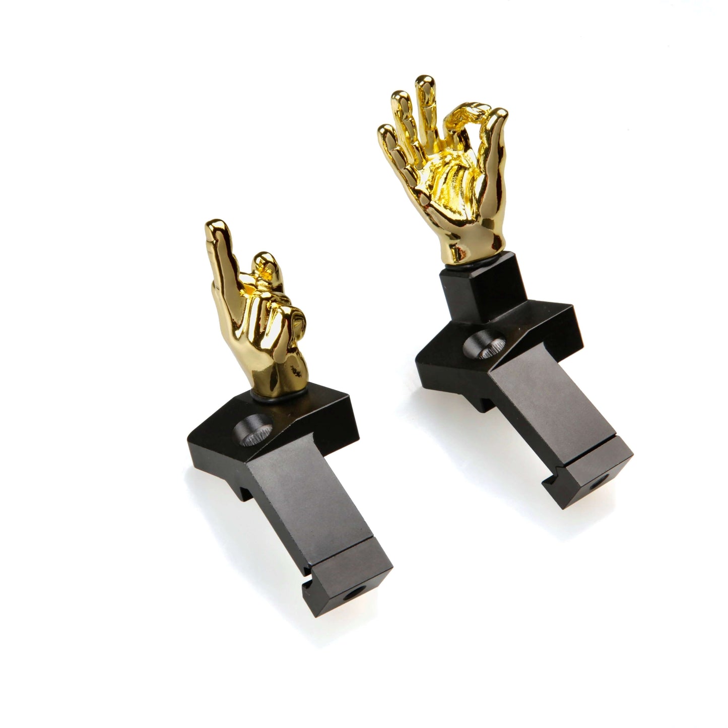 Golden Color Novelty Finger Iron Sight Set - Offset 45 Degree (Middle Finger & OK Hand)