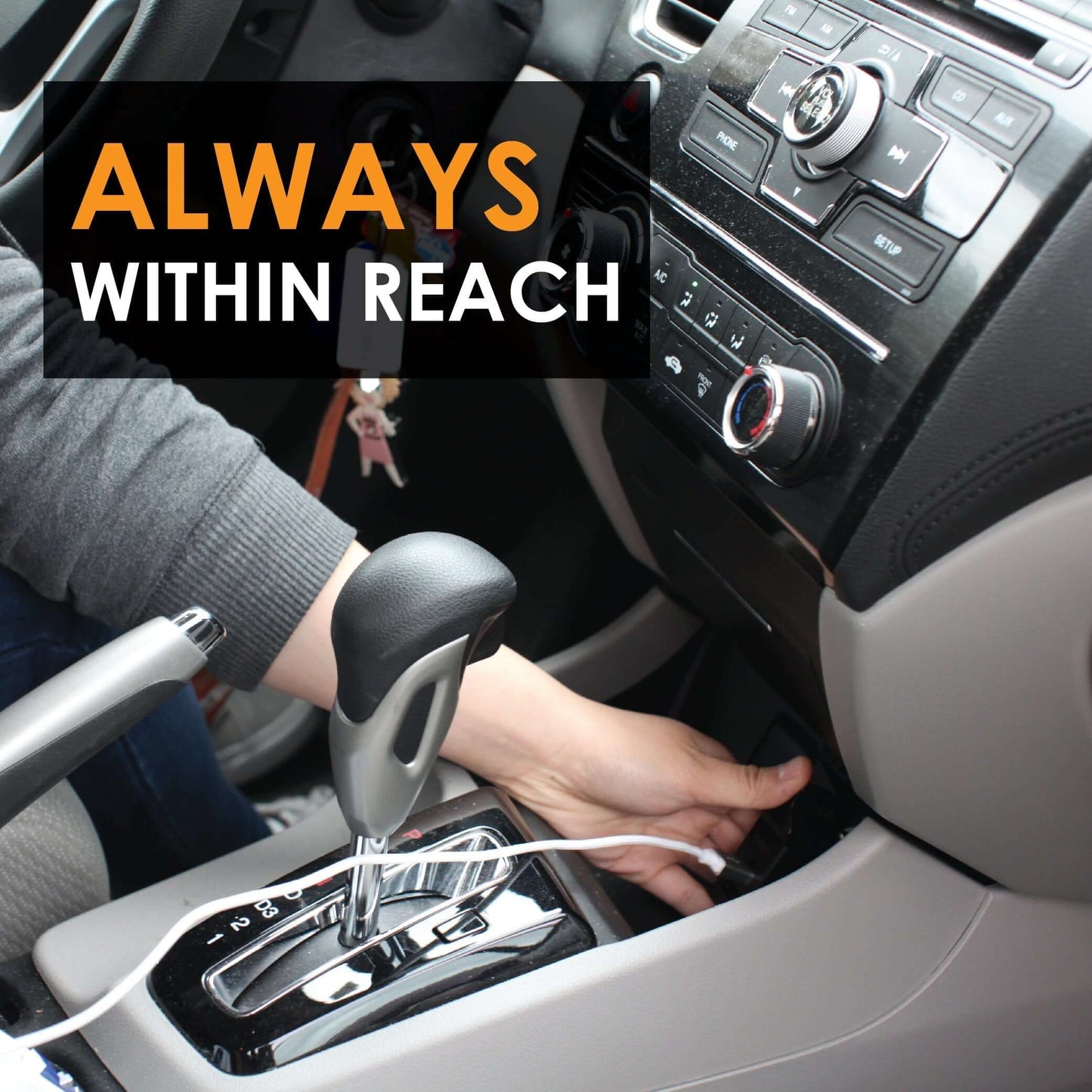 Stinger USB Car Charger Emergency Tool, Seatbelt Cutter, Spring-Loaded Car Window Breaker (White)