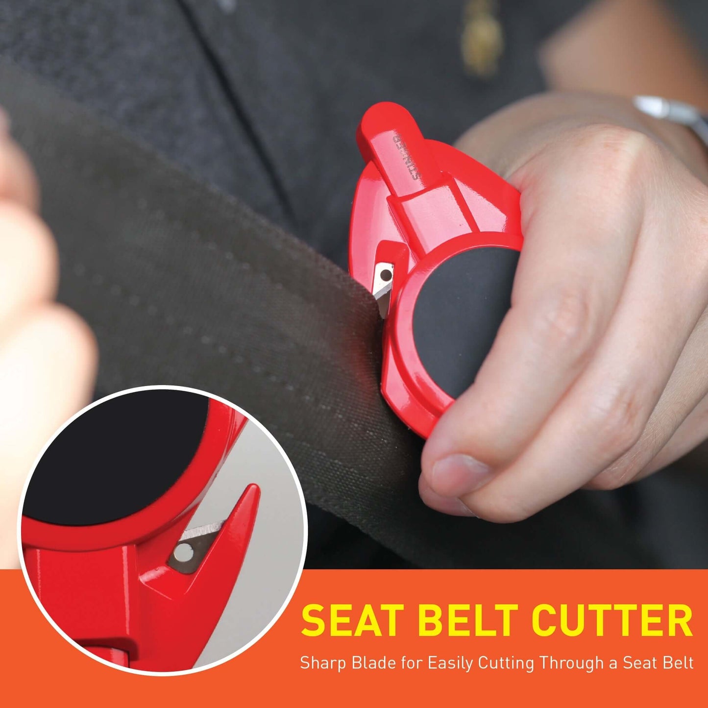 Stinger Car Vent Mount Magnetic Phone Holder Emergency Tool (Red)