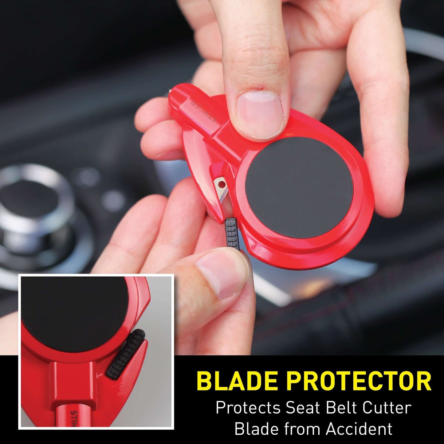 Stinger Car Vent Mount Magnetic Phone Holder Emergency Tool (Red)